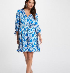 Robe courte bleu royal femme