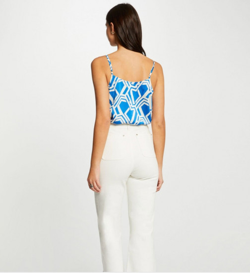 Top bretelle bleu royal femme