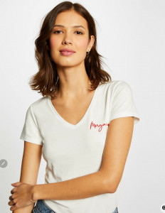 T.Shirt MC blanc morgan femme