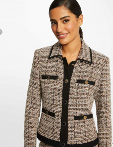 Veste droite boutonnée femme
