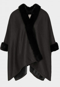 Cape imitation fourrure femme