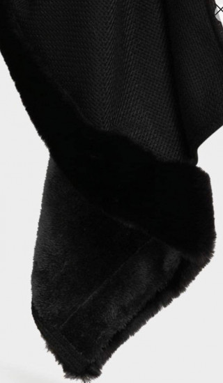 Cape imitation fourrure femme