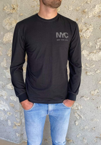 T. shirt inscription ML noir homme