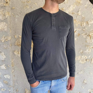 T. shirt ML gris anthracite homme