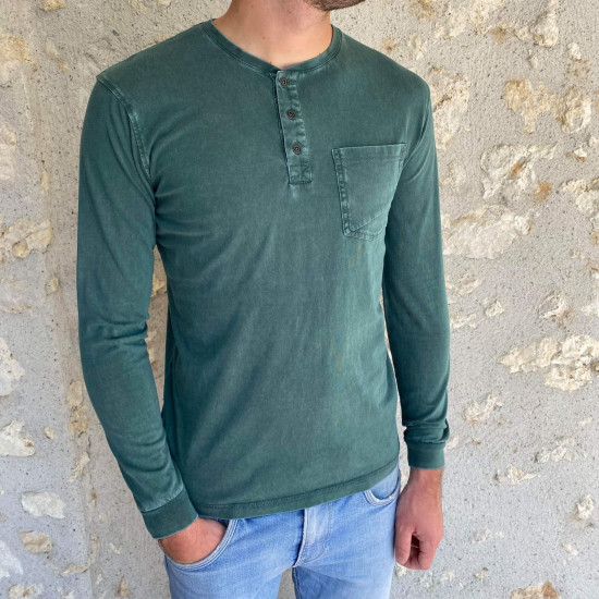 T. shirt ML vert forêt homme