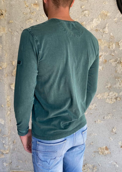 T. shirt ML vert forêt homme